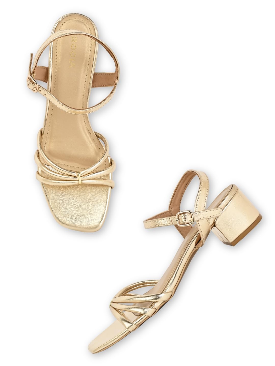 ROCIA By Regal Gold Women Block Heel Sandals (B0CWVKCBM8) Amazon Price History, Amazon Price Tracker