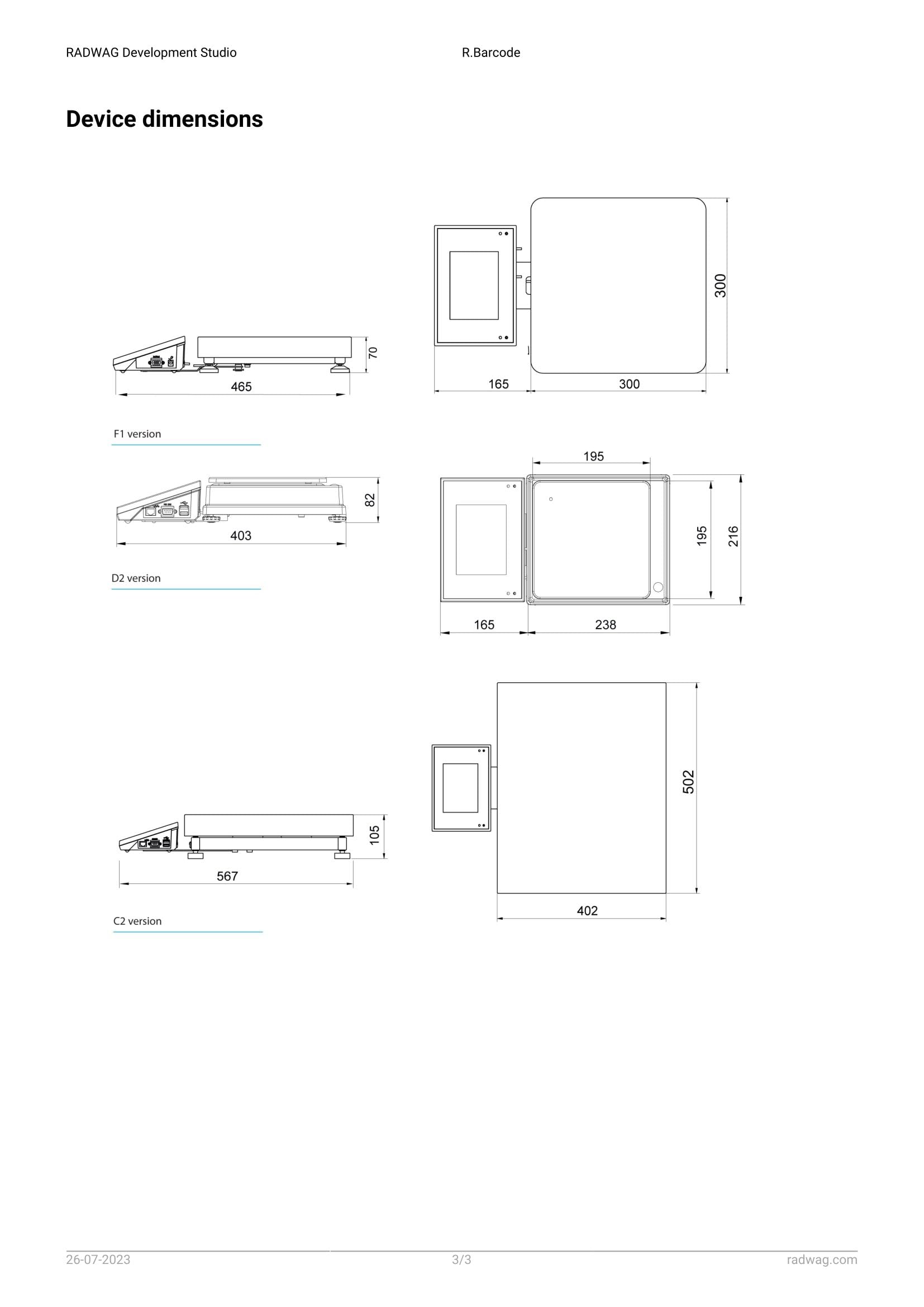 Radwag WLY 2/D2 Precision Balance