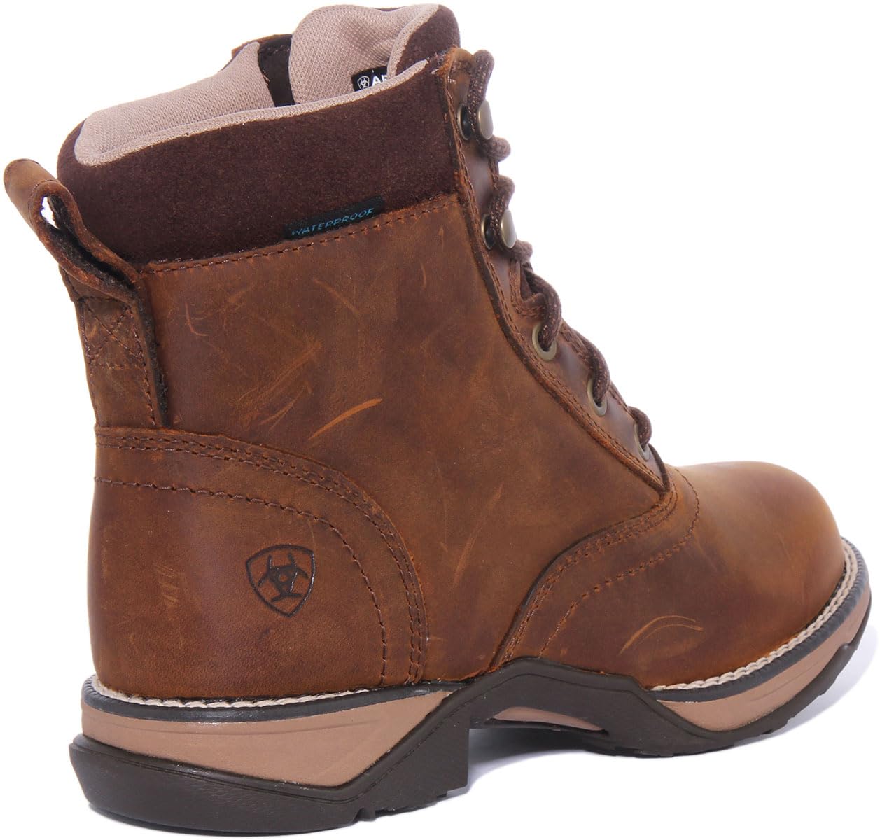 ARIAT Damen Anthem Runde Zehenschnürer, Wasserdichte StiefelWesternstiefel