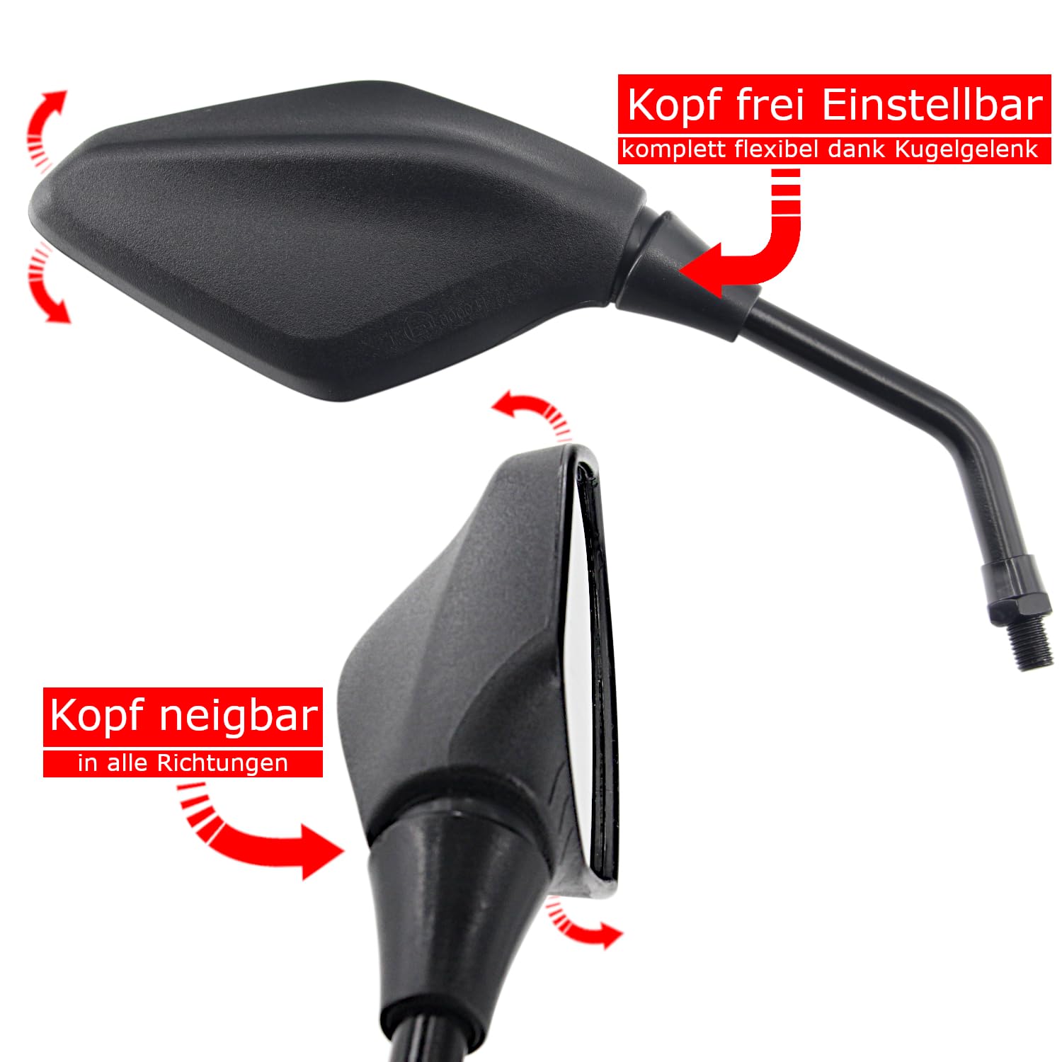 Rückspiegel Spiegel Set kompatibel mit Jetforce C-Tech, TSDI, Metal X (V68)