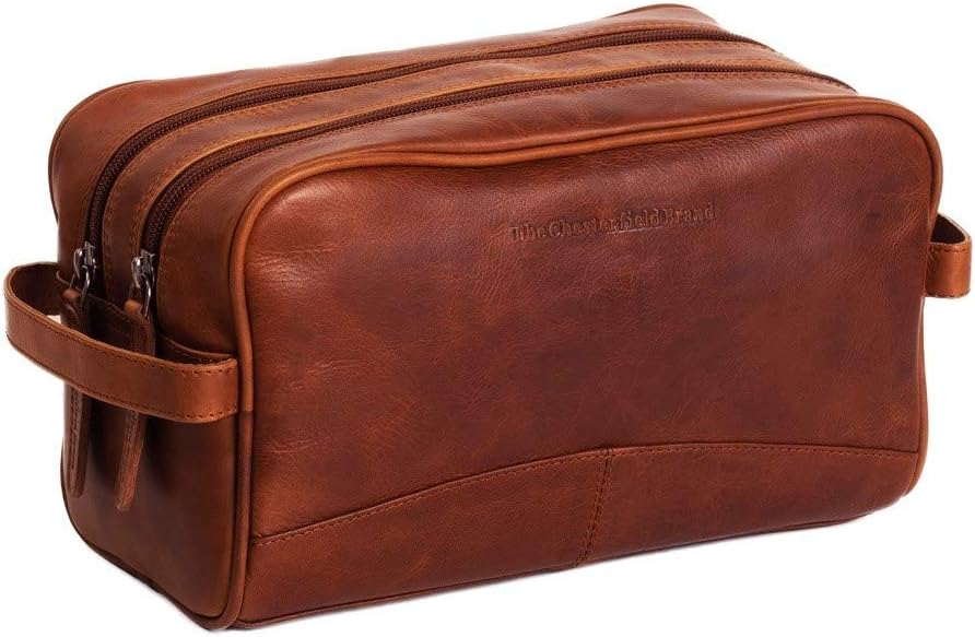 The Chesterfield Brand Men's Toiletry Bag, Brown
