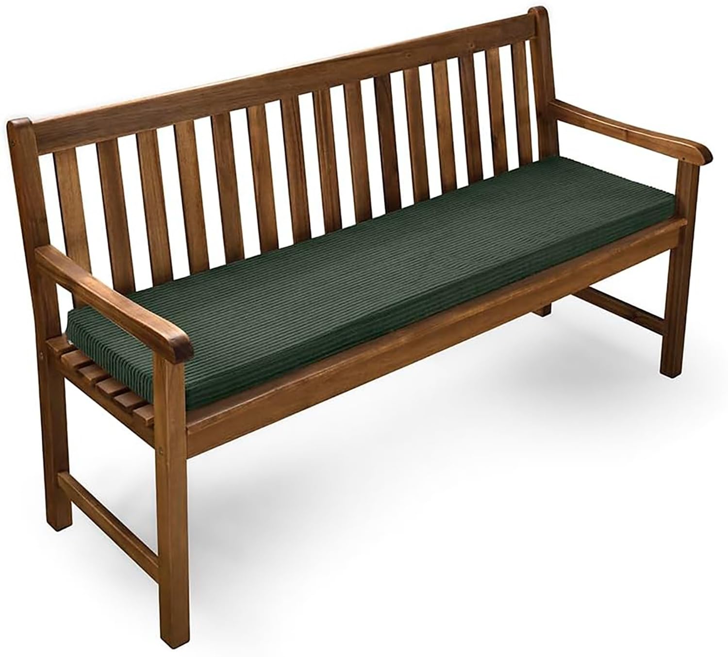 Coussin de siège pour banc d'extérieur rectangulaire 120 x 45 cm vert
