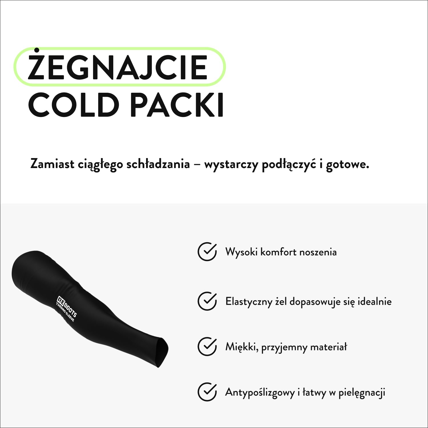Thermo Sleeve Full Leg | Bandaż | dla komfortu mięśni | Do regeneracji | Poduszka termiczna i chłodząca na nogi