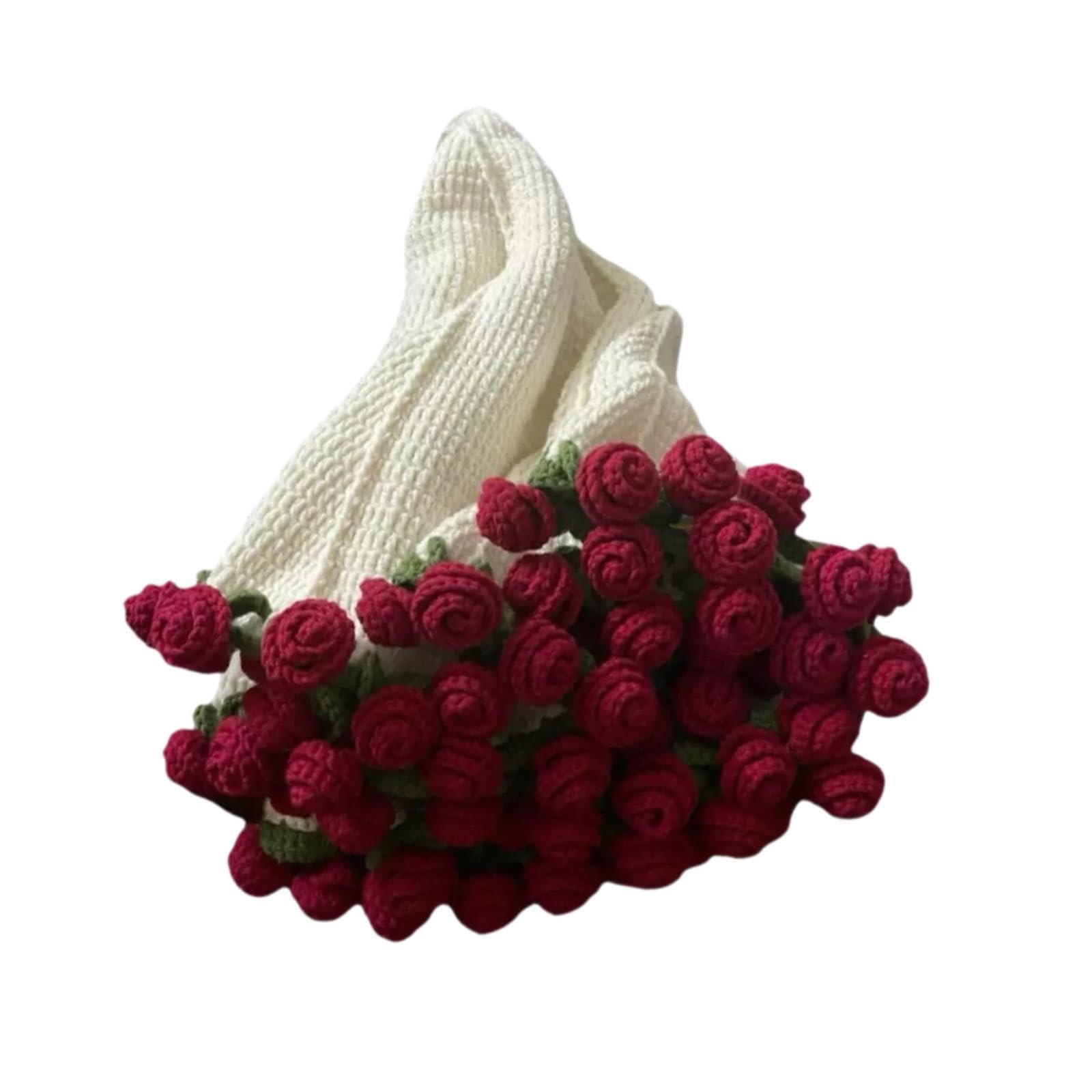 Rose Bouquet Blanket Crochet Kit Men Women Beginners Gift DIY Flower Blanket-image-35