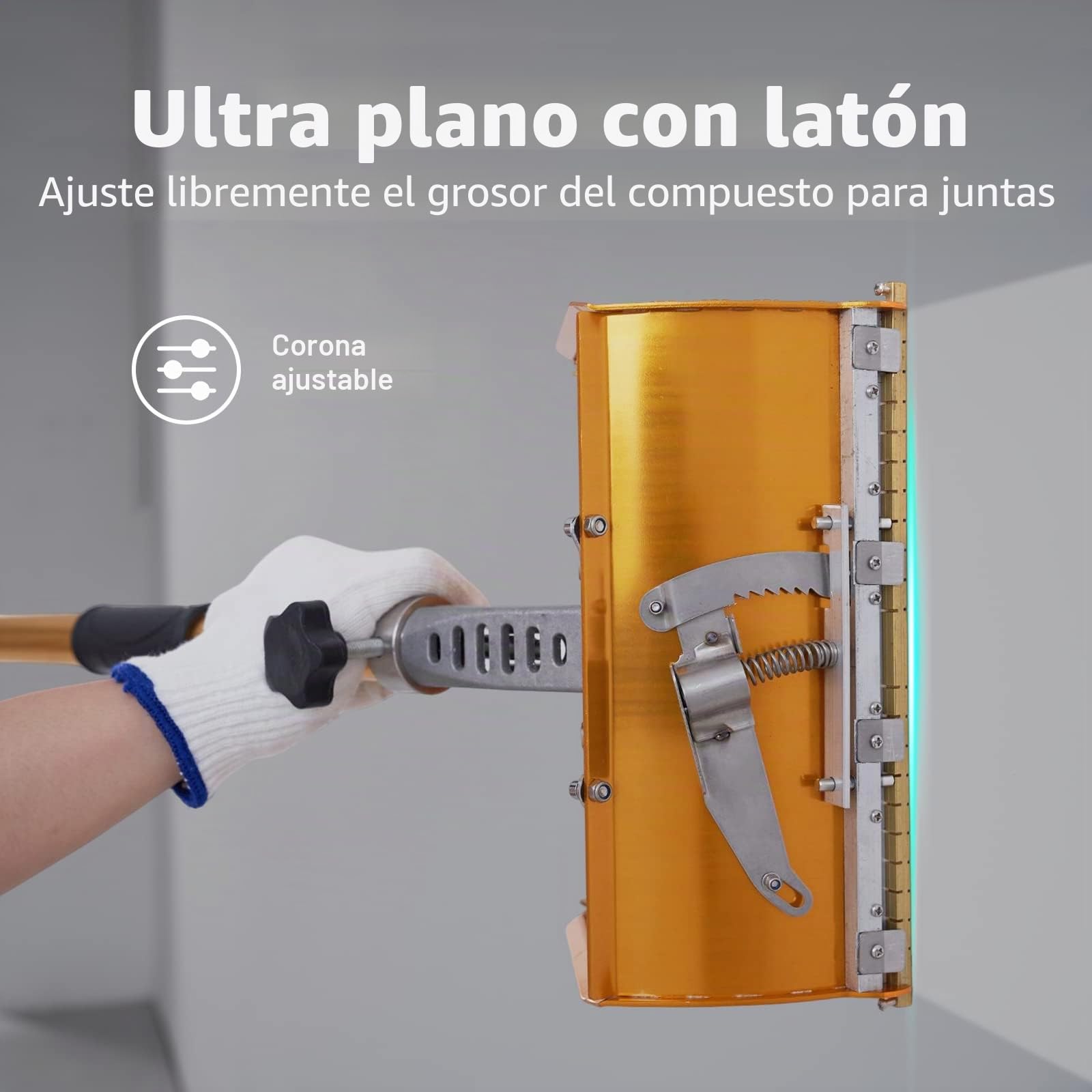 VEVOR Caja plana para paneles de yeso, caja de barro con acabado de aluminio de 265 mm para paneles de yeso, tableros de yeso, guardabarros adicional, 2 cuchillas de acero inoxidable de 10/12