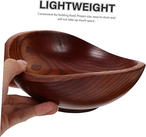 Miniatura 6 de Zerodeko Contador de acacia tazón grande de madera cuenco de huevo cuenco de madera para servir plato de frutas vajilla de madera tazón de fruta de