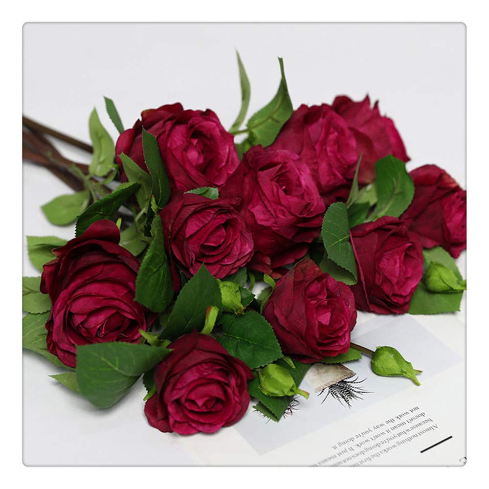 Artificielle Rose Fleur Simulation Bouquet en Plastique Faux Fleur Ensemble Décoration Intérieure Salon Chambre Décor À La Maison Floral 60cm