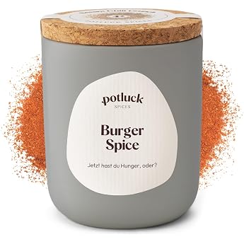 Potluck Burger Spice Mix in Ceramic Pot 100 g Vegan Gluten-Free and with Natural Ingredients