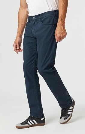 Mavi Mens Marcus Regular Rise Slim Straight Leg Jeans Mens Slim Straight Fit Denim Pants, Work Pants for Men