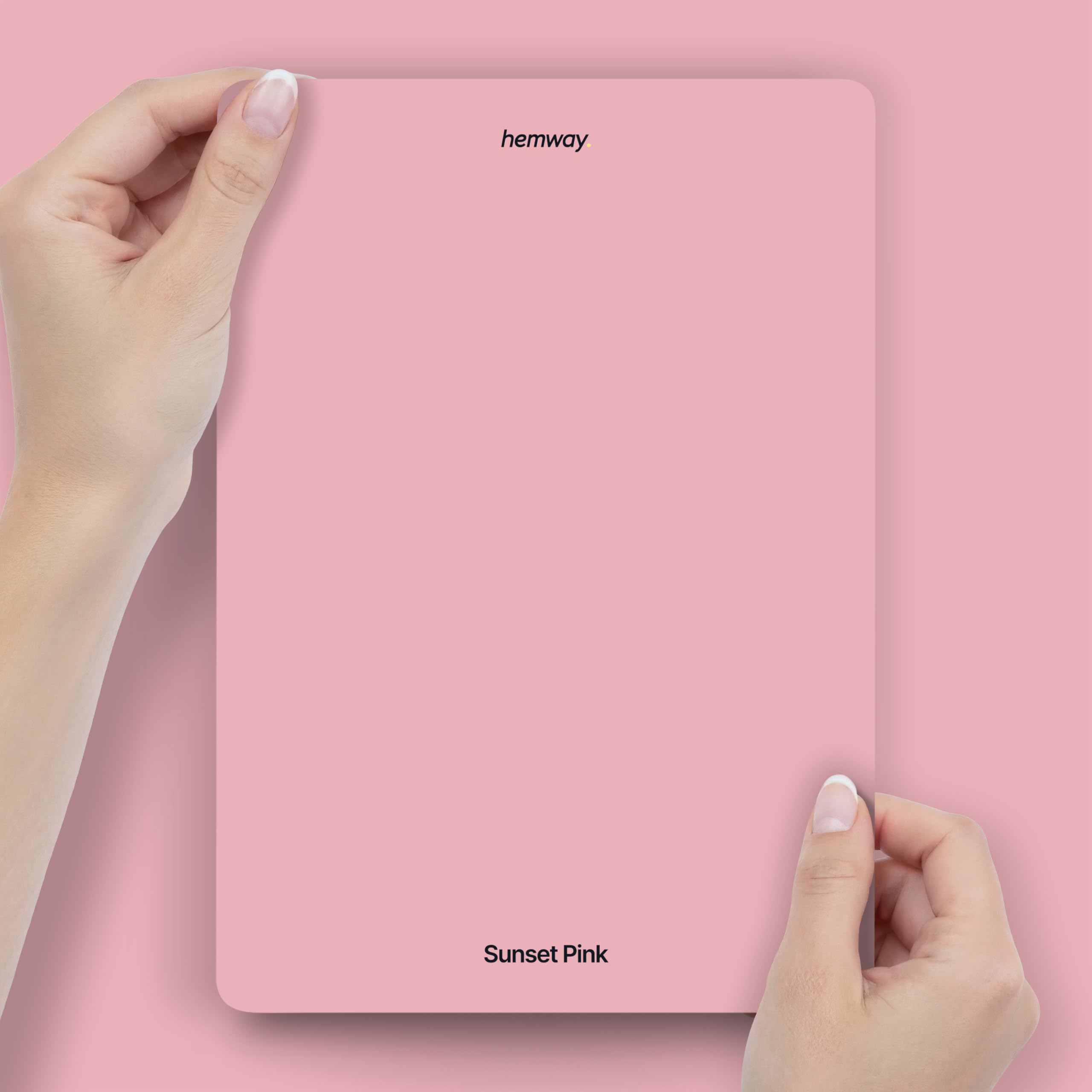 Hemway Sunset Pink Peel & Stick Sample Chalk Based Furniture Paint | A5 Accurate Colour Swatch, Mess-Free Alternative to Paint Tester Pots, Easy To Use, Eco-friendly, Interior Furniture
