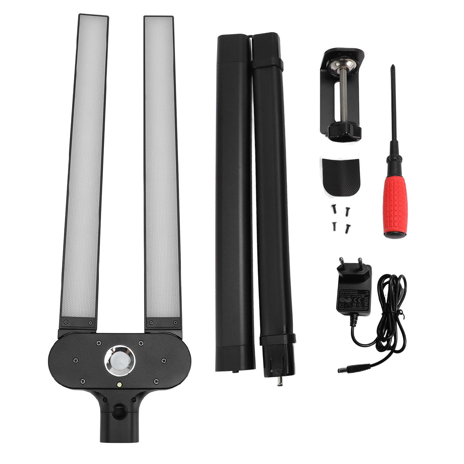 Bewinner Lampada da Scrivania a LED da 12 W con Morsetto, Lampada da Scrivania per Architetto a Doppia Luce, Lampade per Monitor per Computer Dimmerabili in Continuo da 2000 Lm, (Spina