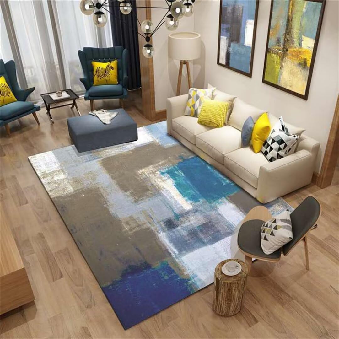 Tapis de salon lavable en machine antidérapant pour animaux et enfants