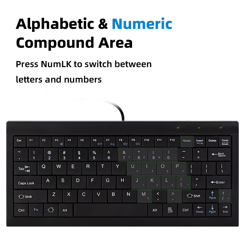 Amazon.com: CUQI Mini Keyboard, Small Wired 82 Scissor Keys, USB