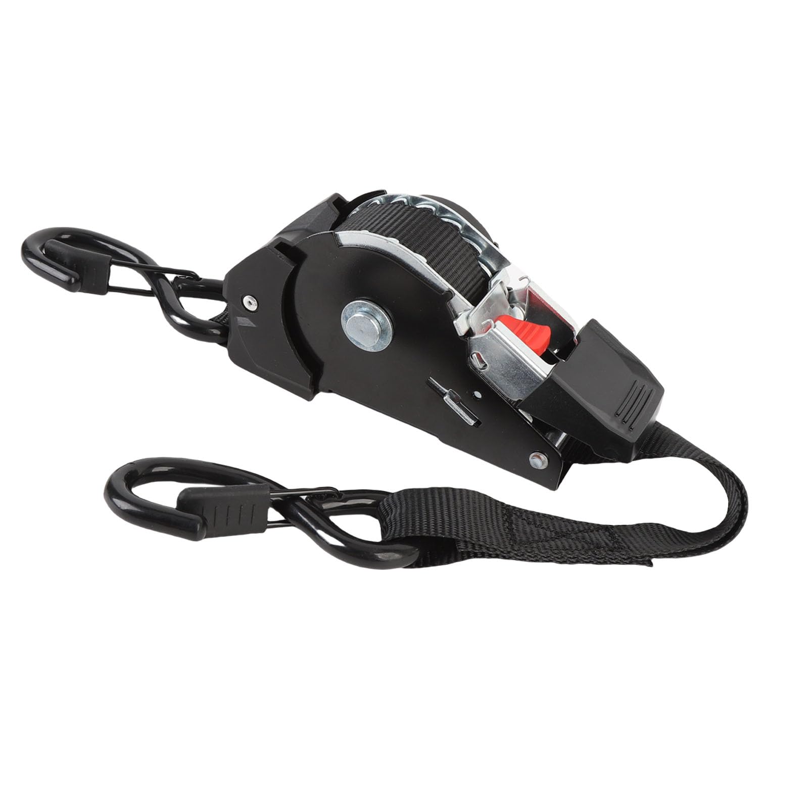 Zunate 2 Stück Ratschengurte, 2,5 cm X, Automatisch Einziehbare Zurrgurte mit S-Haken, 1760 Lbs Bruchfestigkeit für Boot, Jet-Ski, Motorräder, ATV, Anhänger
