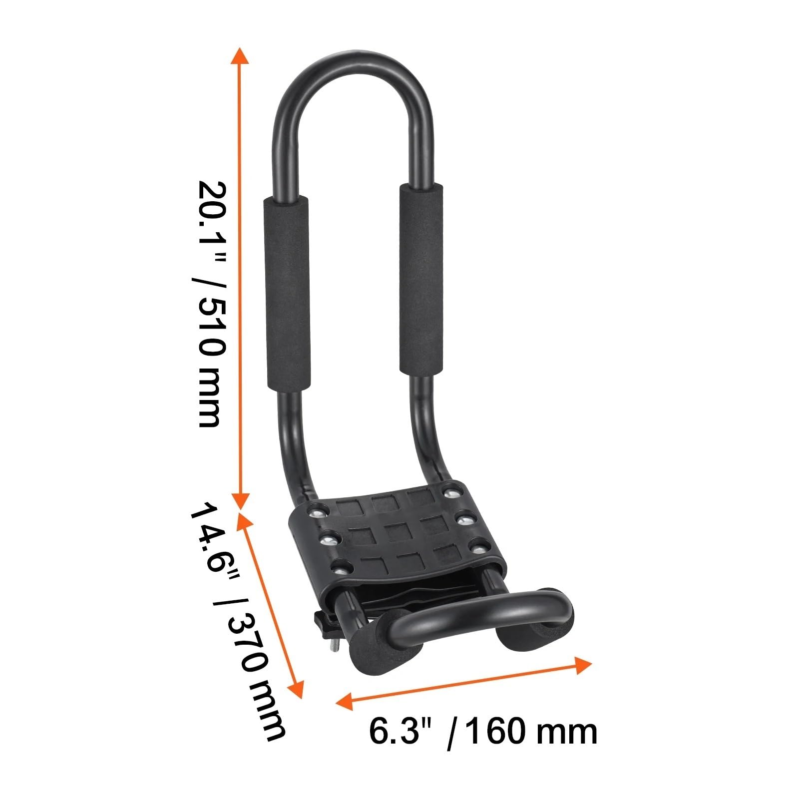 2 pary bagażników dachowych J-Bar Soft, szybko składany, mocowany u góry uchwyt,desek surfingowych, kanadyjek, desek narciarskich.(Unfoldable2pcs)