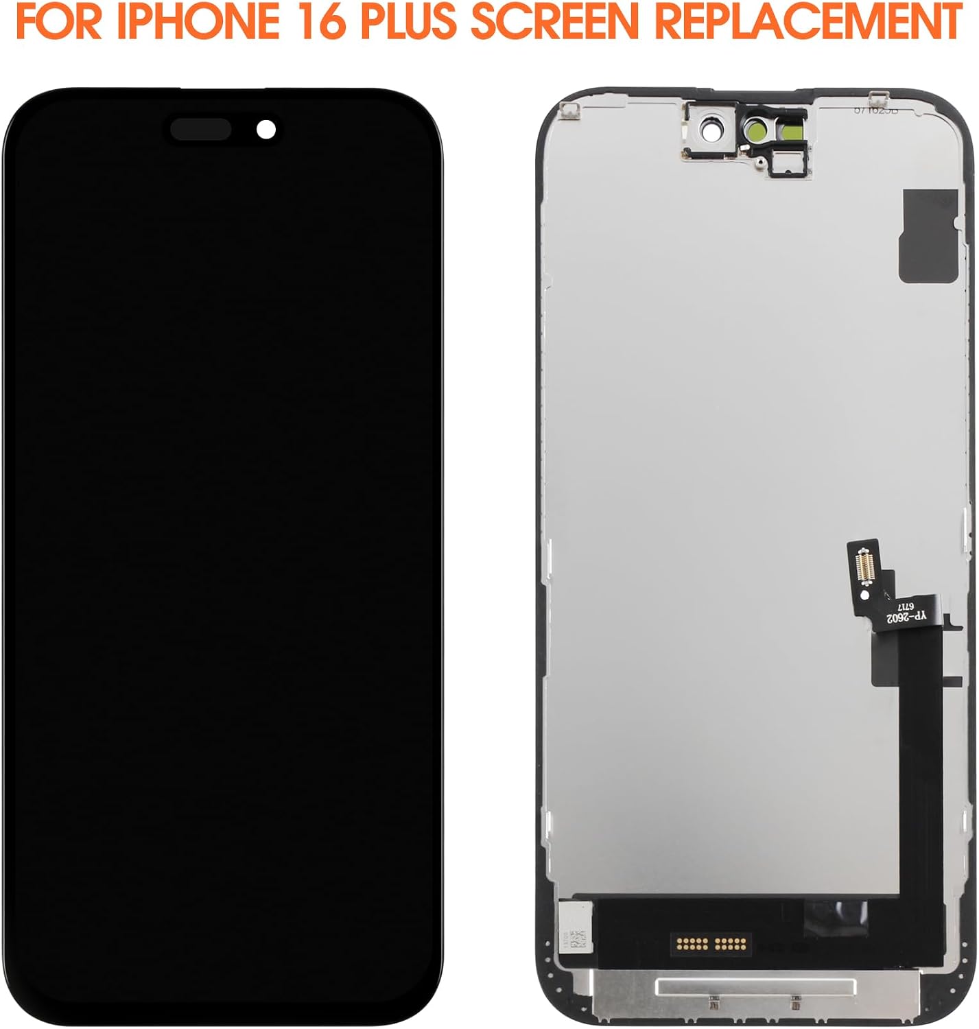 Not Original Screen for iPhone 16 Plus Screen Replacement for iPhone 16 Plus LCD Screen A3290,A3082,A3289,A3291 3D Touch Display Digitizer Assembly Repair Parts(Black No Frame