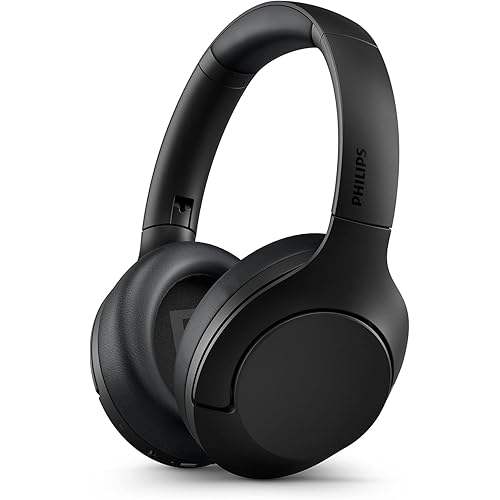 PHILIPS H8506 Over-Ear Wireless Headphones with Noise Canceling Pro (ANC) and Multipoint Bluetooth Connection, 60 Hours Playtime, (TAH8506BK/00),Black