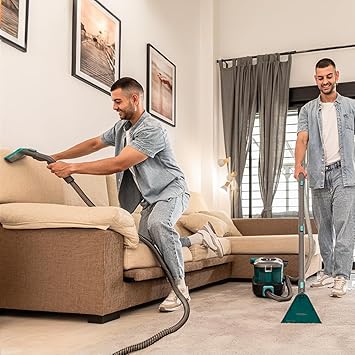 Cecotec Limpiador Aspirador de Tapicerías y Alfombras, Aspiradora de Trineo Conga CarpetClean 10000 EasyHome. 800W, Depósito de Agua Limpia 3L y Agua Sucia 1,5L, Multisuperficie, Kit Accesorios1