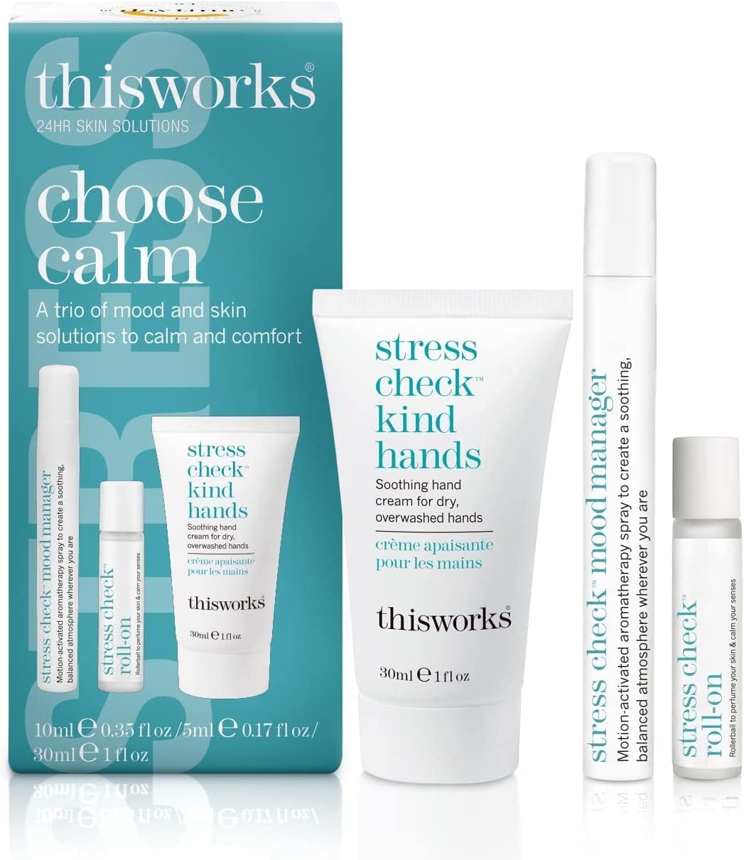 This Works Stress Check Kind Hands, 75 ml – Intensely Hydrating Hand Cream Enriched with Shea Butter, Vitamin E and Ylang Ylang Essential Oils – Soothing Hand Moisturiser for Dry and Sensitive Skin