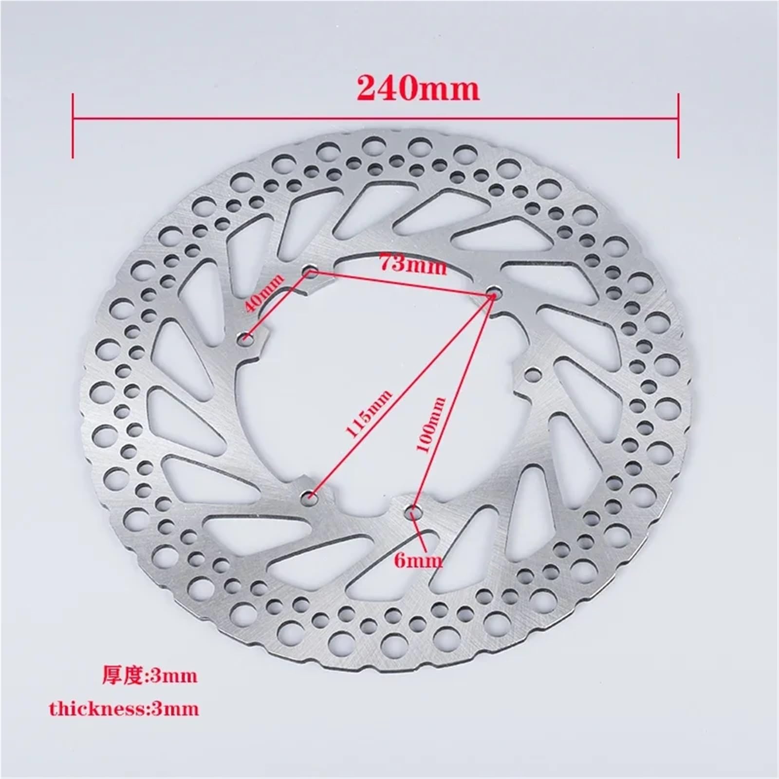 Motocyklowe klocki hamulcowe Tarcze hamulcowe motocyklowe 240 mm pasujące do motocykli Honda CR125R CR250R CRF250R CRF250RX CRF250X CRF450R CRF450RX CRF450X(240mm Rear Disc)