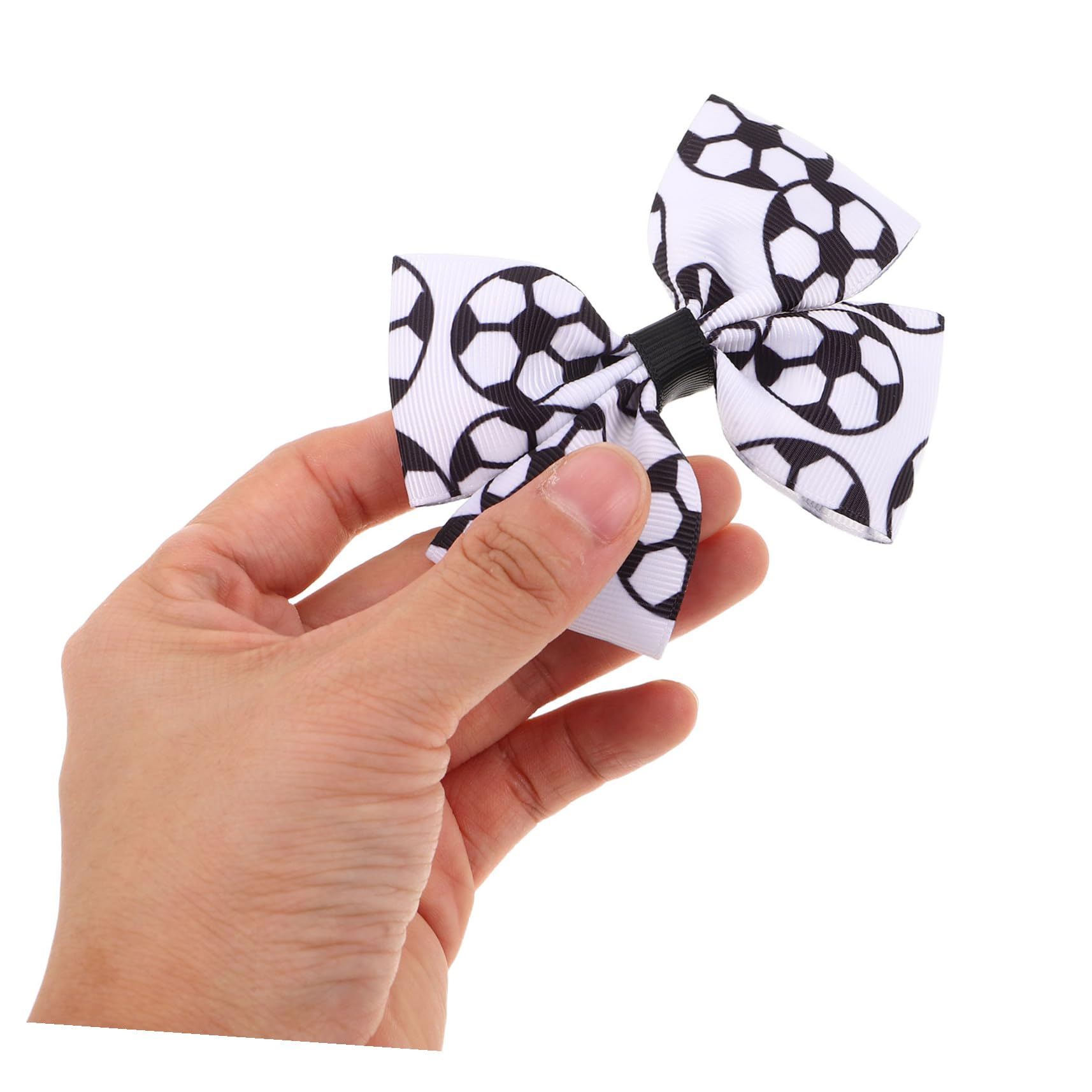 Pinces à Cheveux Nœud Football pour Filles, Lot 12 Pièces Noir Blanc