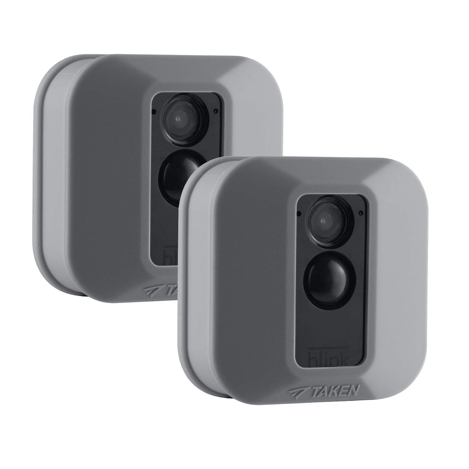 JESSY Silicone Skins Protective Cover Case for Blink XT/XT2 Security Camera, Anti-Scratch Protective UV and Weather Resistant (2 Pack Grey)