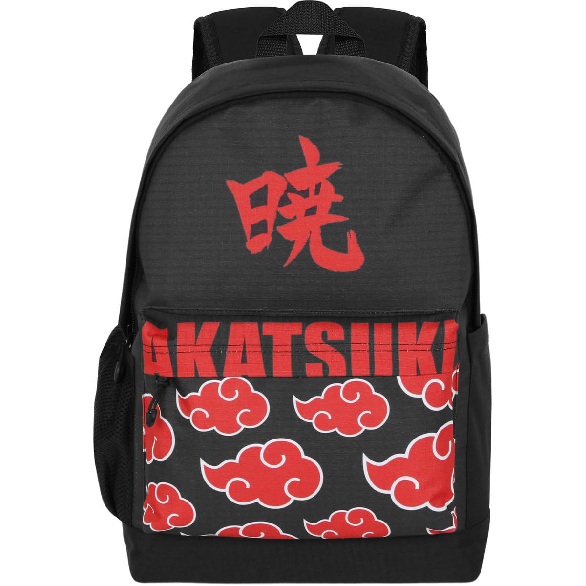 Naruto Kanji-Sac à Dos HS Plus, Noir, 30 x 44 cm, Capacité 23 L