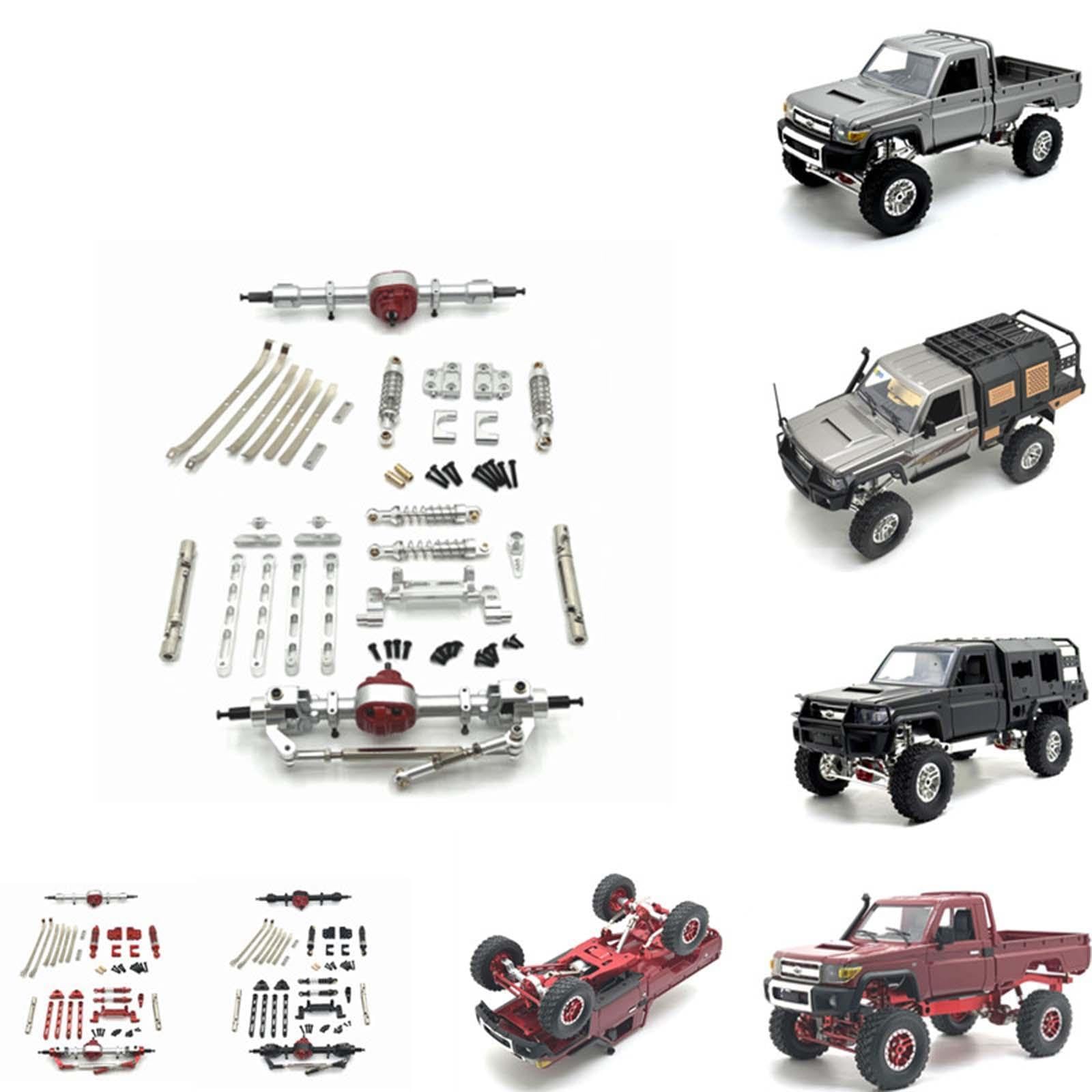 Kit de Reemplazo Y Reacondicionamiento de Piezas de Repuesto Metálicas para Chasis de Coche RC, Accesorio de Montaje de Centro de Gravedad Inferior, U, Rojo