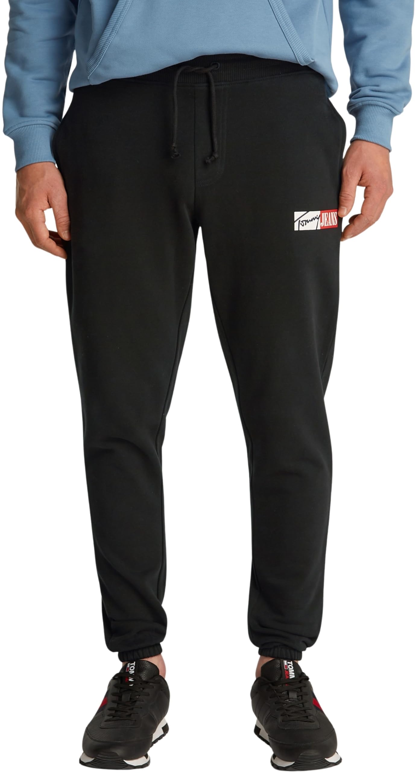 Tommy Jeans Men's Sporty Slim Entry Jogging Bottoms, Black (Black), XS