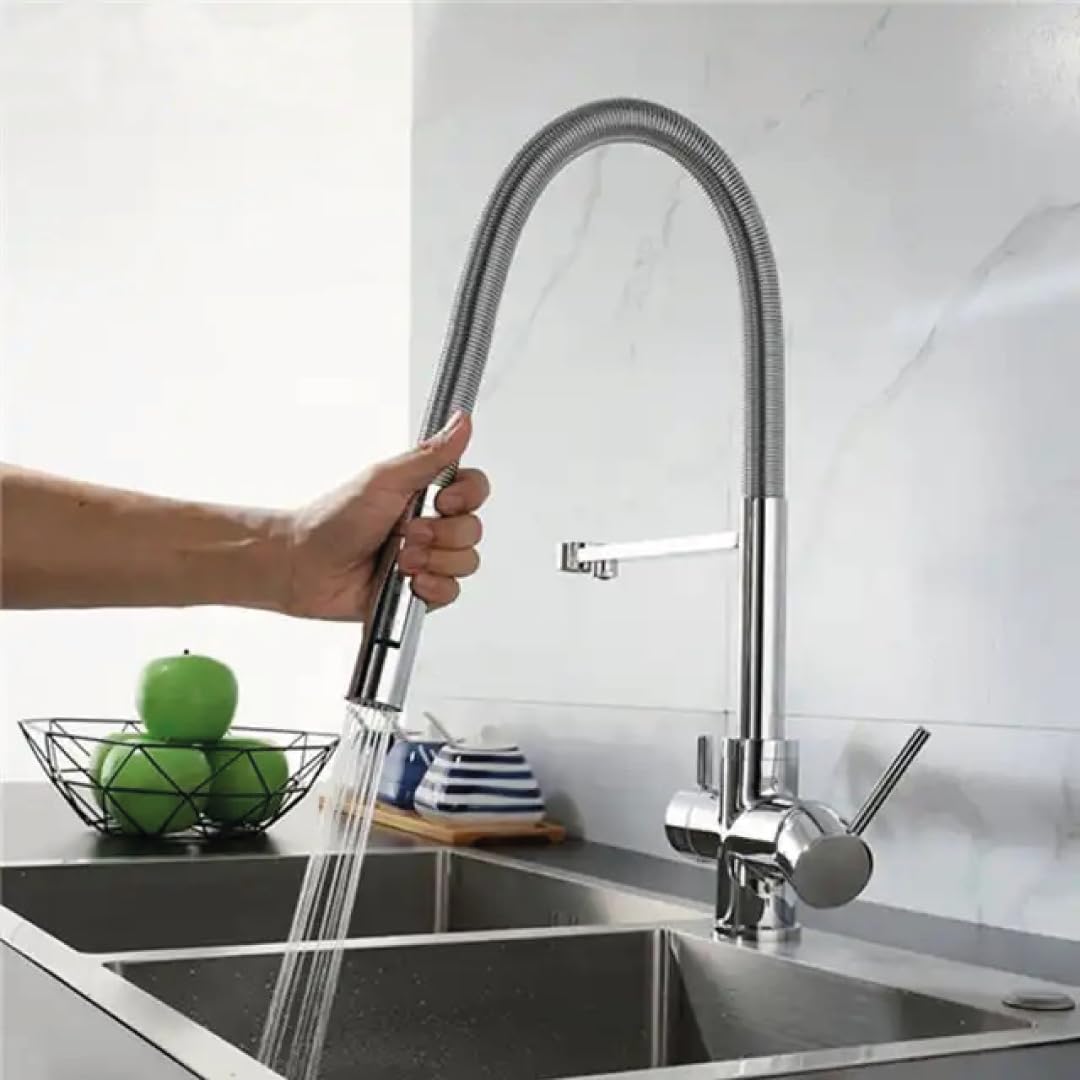 Shurity 460 Rubinetto da cucina con Doccetta 4 vie 3/8” (Nero)