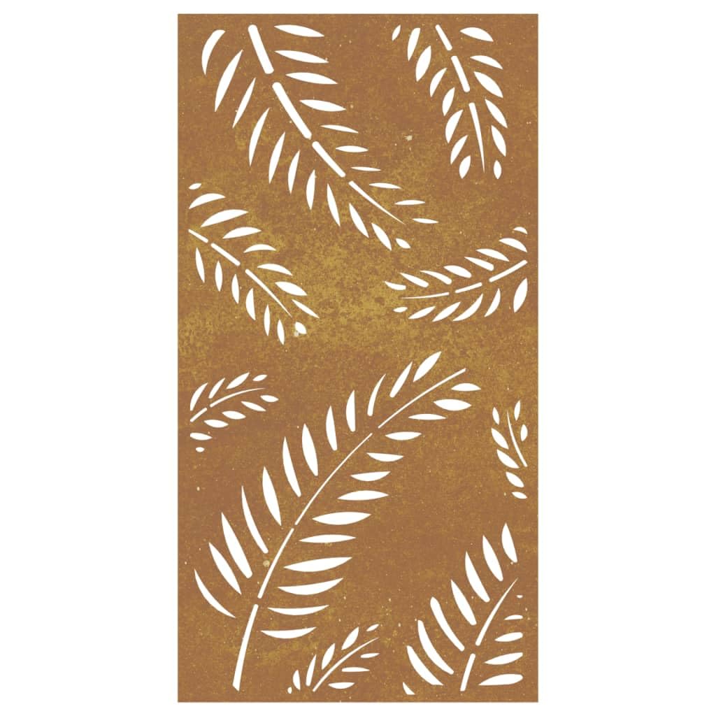 Homgoday Dekoracja ścienna ogrodowa 105x55 cm Corten Steel Leaf Design, dekoracja ścienna sylwetka sztuka na prezent na zewnątrz ogród dekoracja domu typ 2 dom i ogród