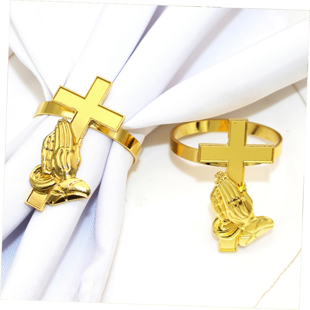 IMIKEYA 2 Set Portatovaglioli Con Design Incrociato Per Matrimonio E Feste Decorazione Per Tavola Per Speciali E Ristoranti 6 Pezzi*2