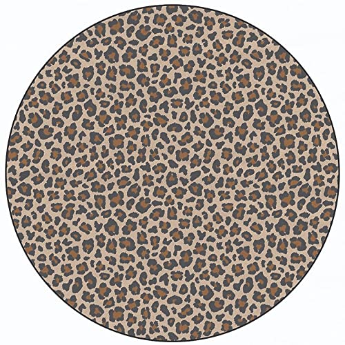 Tapis de sol Smuq Safari rond 100 cm revêtement entrée et salon tendance