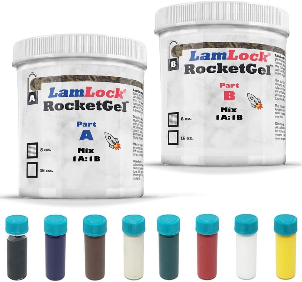 RocketGel 25 Minute Professional Epoxy Countertop Kit for Granite, Tile, and Quartz Countertop Repair Kit, Tile Crack Repair, Chips and Fills Epoxy Grout