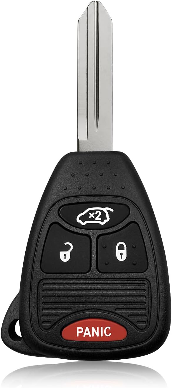 Replacement for 2007 2008 2009 2010 2011 2012 2013 2014 2015 2016 Chrysler 200 PT Cruiser Dodge Avenger Charger Jeep Commander Compass Key Fob Remote Control OHT692427AA 4 Buttons 315MHz