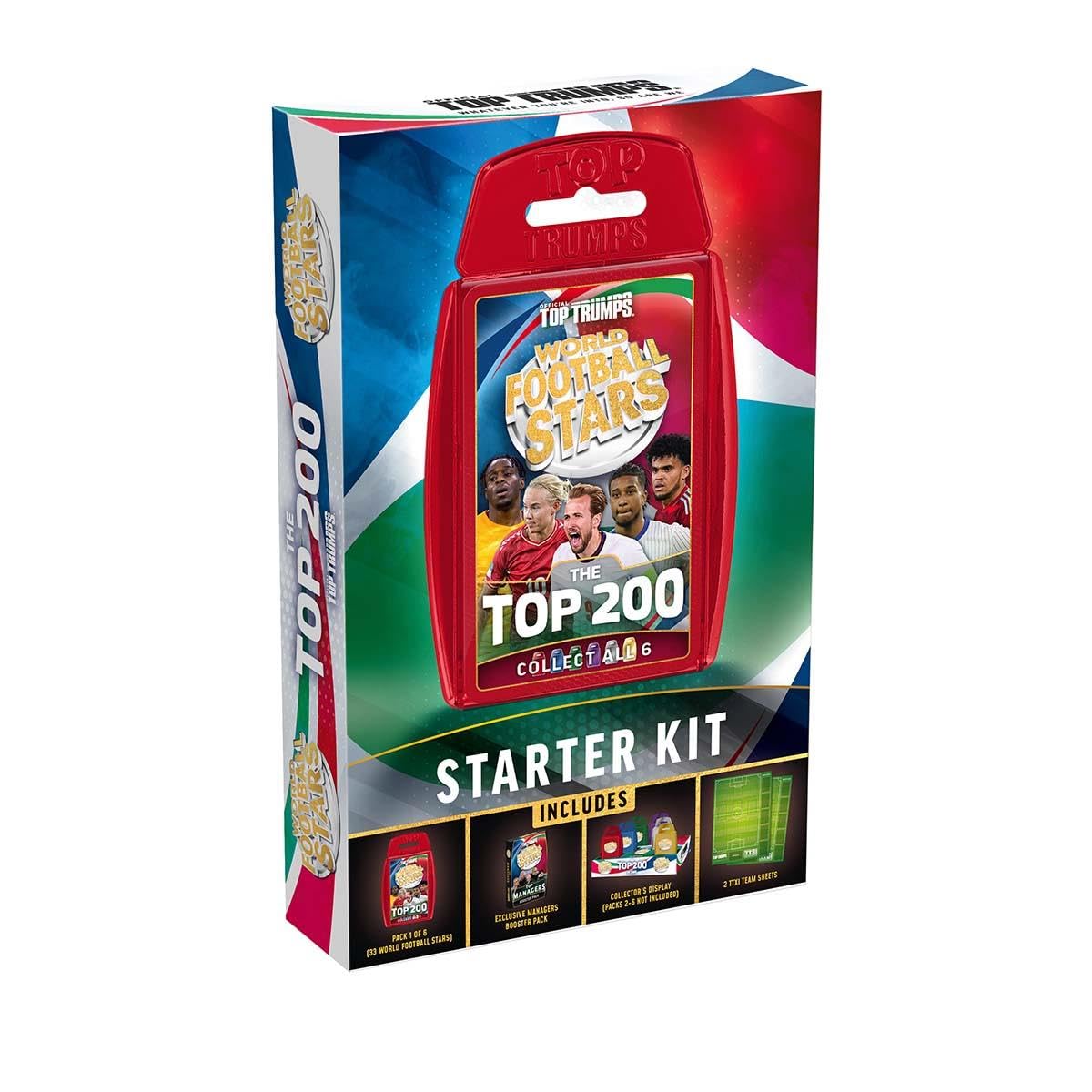 Top Trumps World Football Stars Top 200 Card Game – Chrome Pack Starter Kit