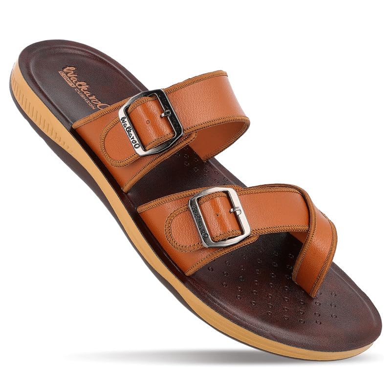 WALKAROO PLUS Soft Cushion Sandal For Men|Lightweight and Comfortable|WE1341 - Brown (B0DCGG11F4) Amazon Price History, Amazon Price Tracker