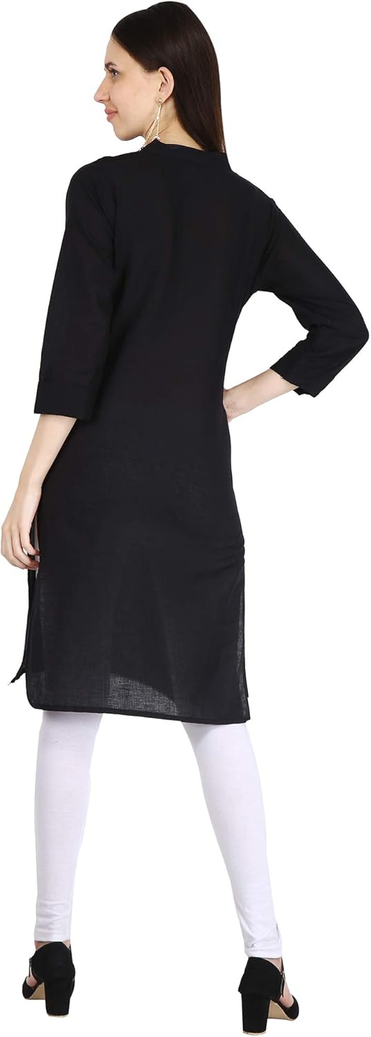 Ramkudi Indian Women's Plain Cotton Kurti Top - Image 5