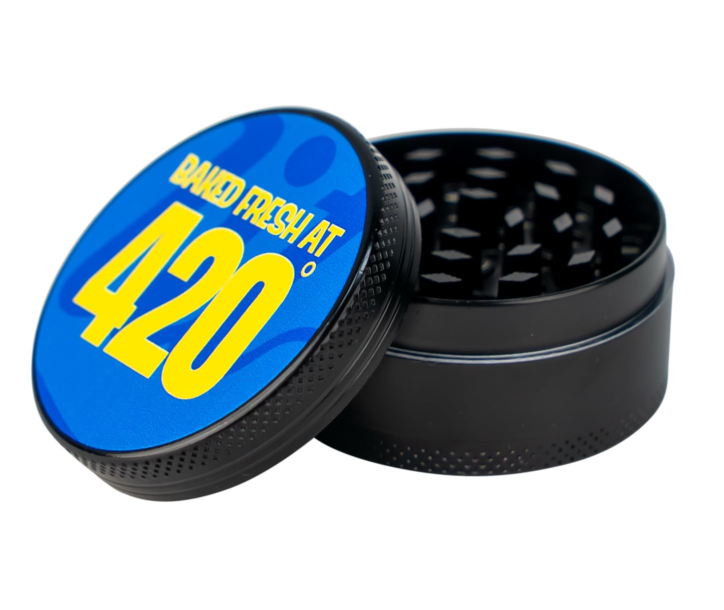 LIT Baked Fresh AT 420 Premium Metallic Herb Grinder (50mm) Herb Grinder | Herb Crusher | LITAF Accessories Black-image-30