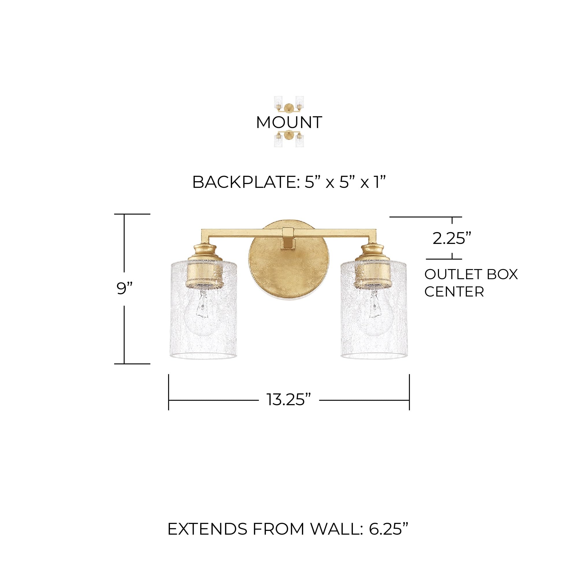 Amazon | Capital照明120521 – 422 Milan 2ライト13 – 1 / 4 