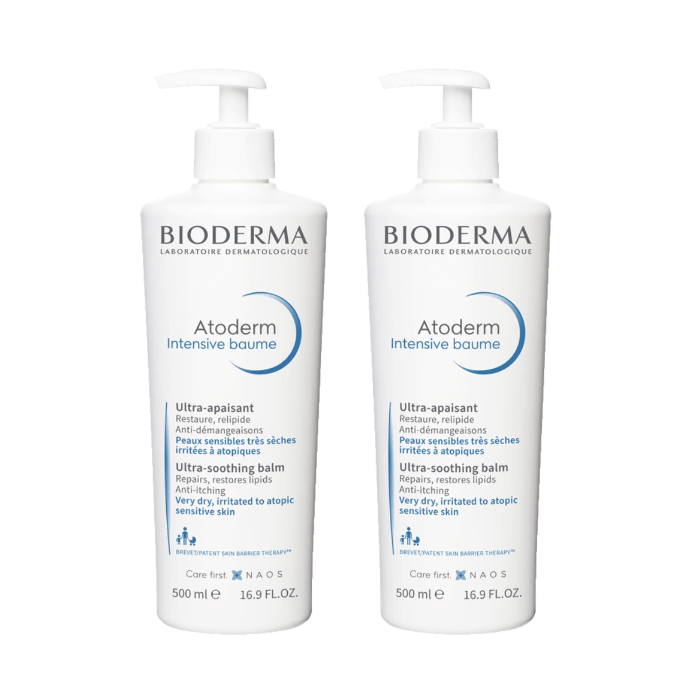 Atoderm Intensive Balm Duo Pack Ultra-Nourishing Body Cream for Very Dry Skin, 2x16.9 Fl Oz