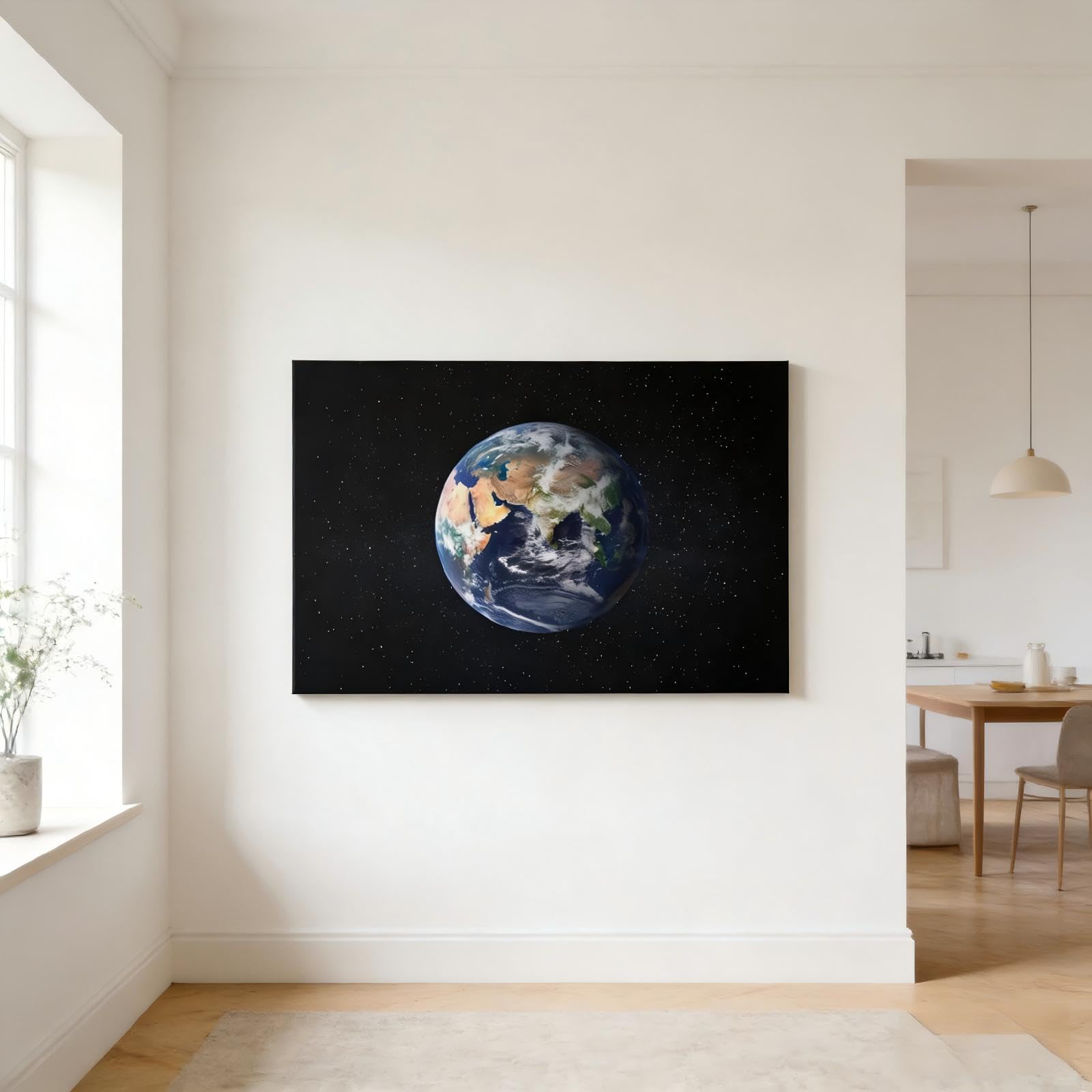 Affiche globe univers et tableau toile murale horizontale espace - 8