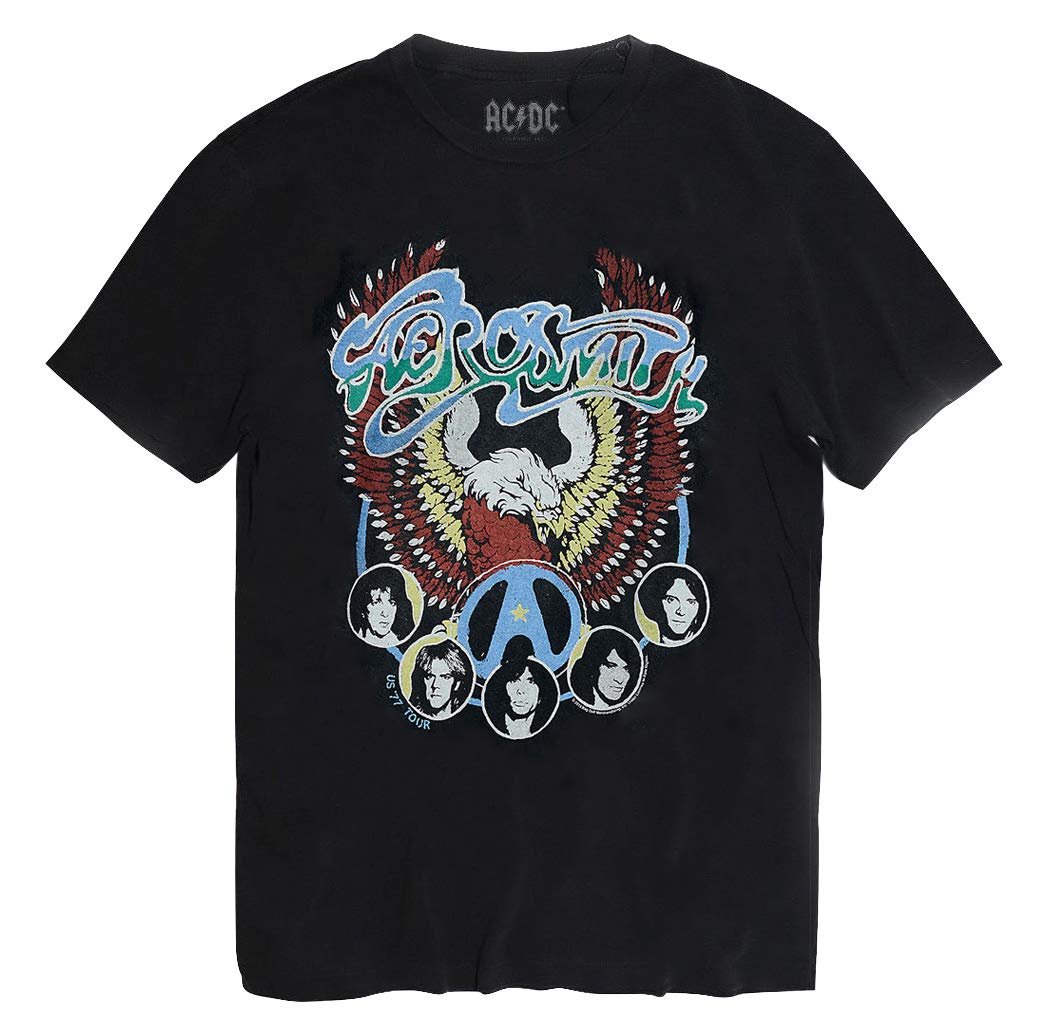 Lucky Brand Herren Konzert-Tour-T-Shirt, Schwarz