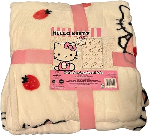 Miniatura 5 de Jay Franco & Sons, Inc. Mantas y mantas navideñas de Hello Kitty (Hello Kitty con árboles, Queen)