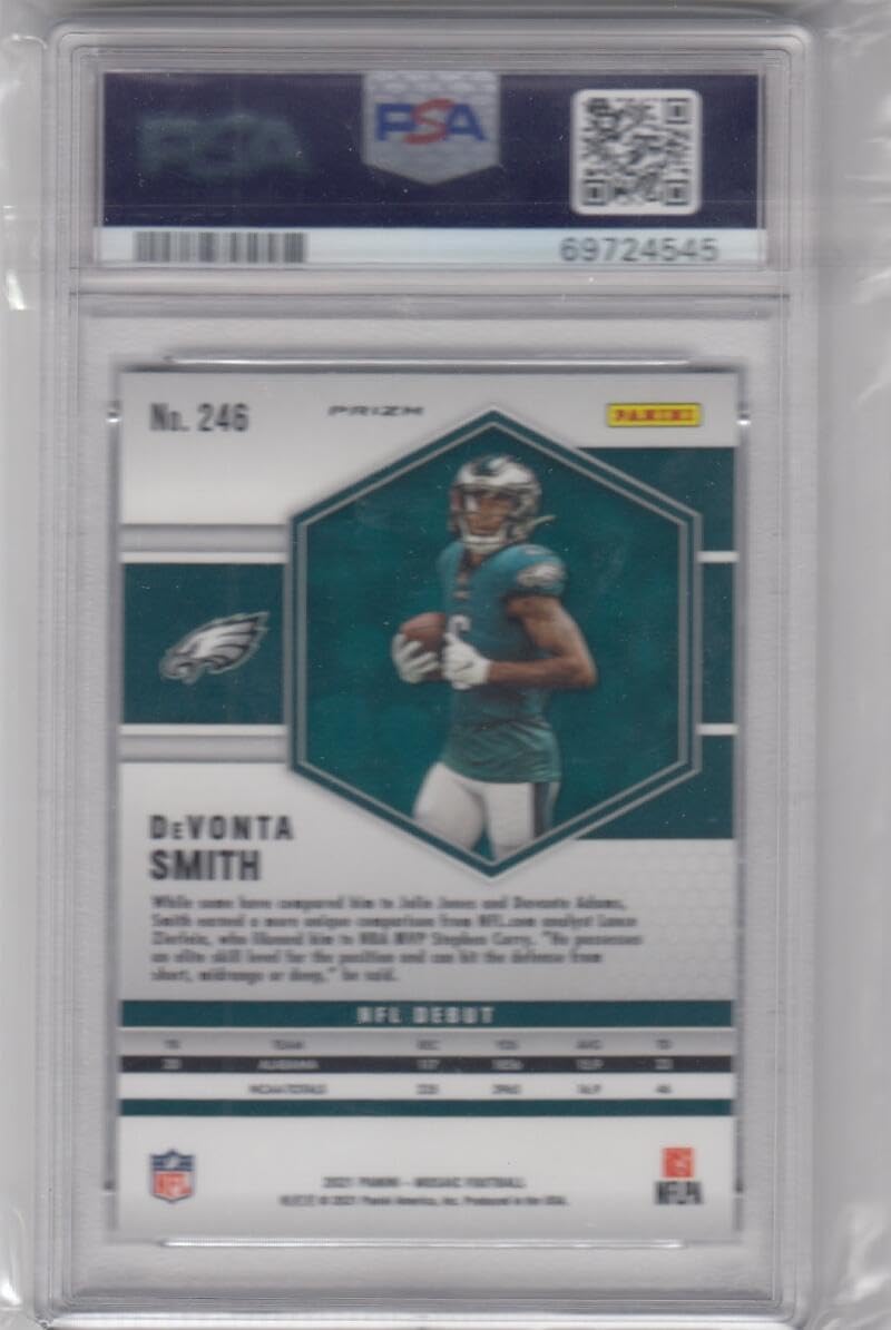 Football Trading Card NFL 2021 Panini Mosaic Mosaic Green #246 DeVonta Smith NM Near Mint Eagles