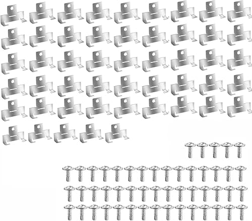 Miniatura 6 de 100 clips de luz empotrables, acero inoxidable 304 retrofit empotrado carcasa de luz descendente C clips con tornillos autorroscantes para latas de