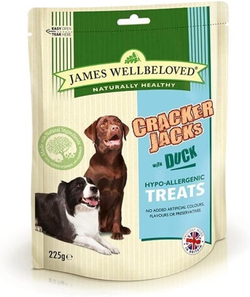 James Wellbeloved Crackerjacks Dog Treats Duck 225 g