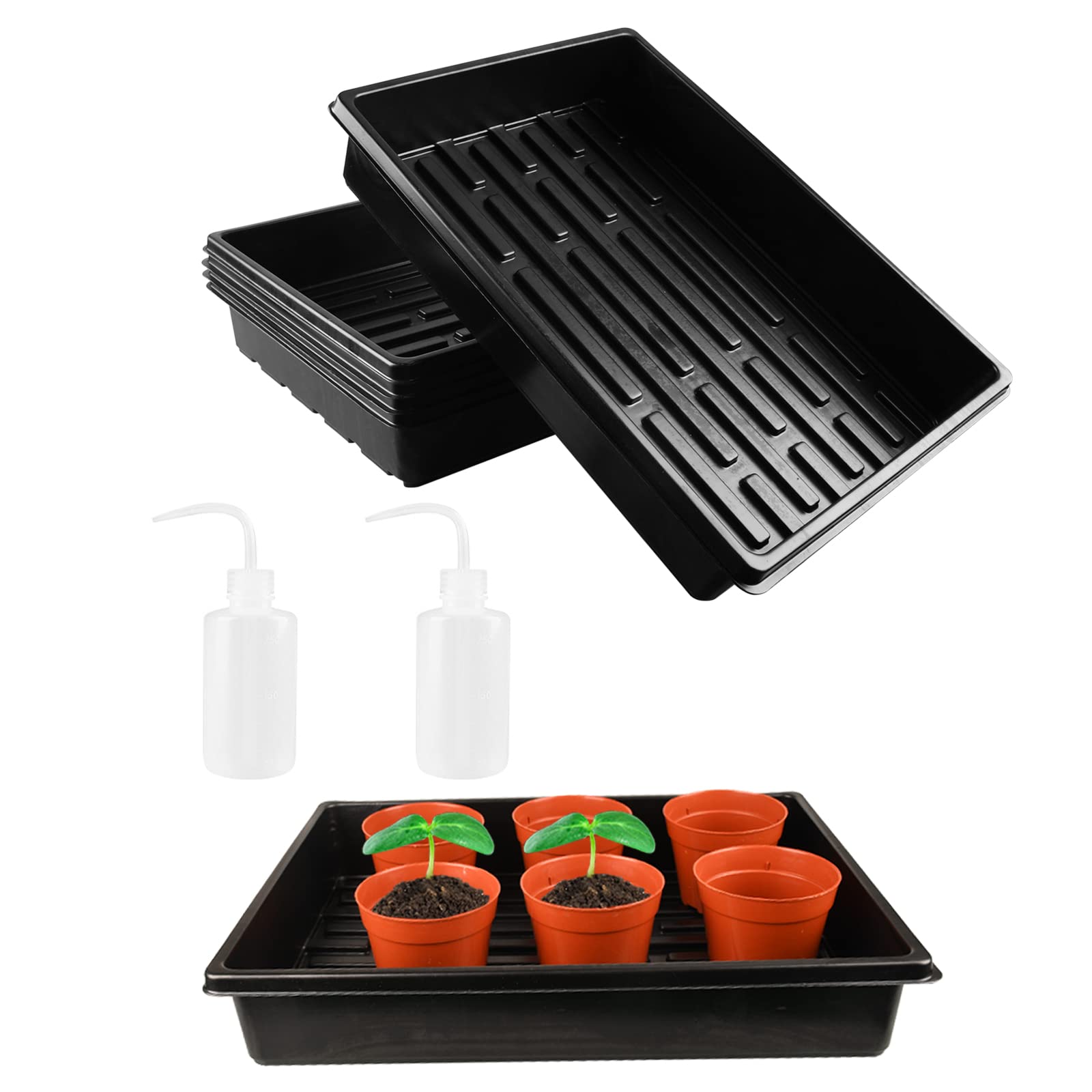 Buy Lechansen Starter Seedling Gravel Trays, 6Pcs 39cm Seed Growing