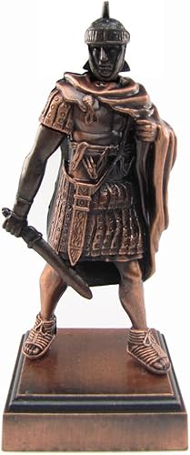 Miniatura 2 de Gladiador romano de metal de bronce con réplica de máscara de guerrero sacapuntas fundido a presión