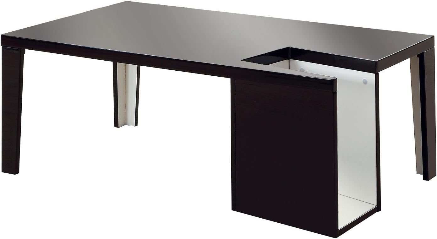 Furniture of America Leblanc Coffee Table, Black/White